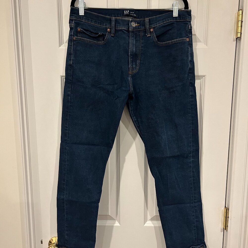 Dark Blue Slim Taper Jeans